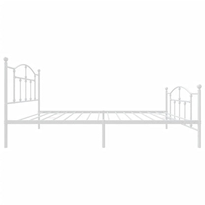 Giroletto con Testiera e Pediera Metallo Bianco 107x203 cm | homemem39
