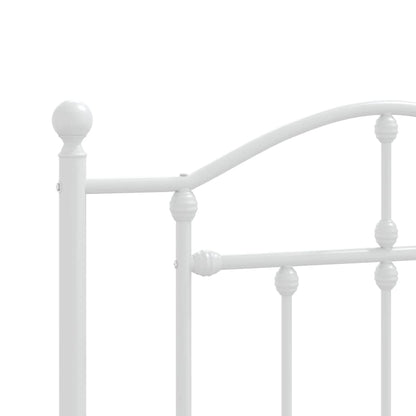 Giroletto con Testiera e Pediera Metallo Bianco 107x203 cm | homemem39