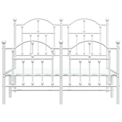 Giroletto con Testiera e Pediera Metallo Bianco 120x190 cm | homemem39