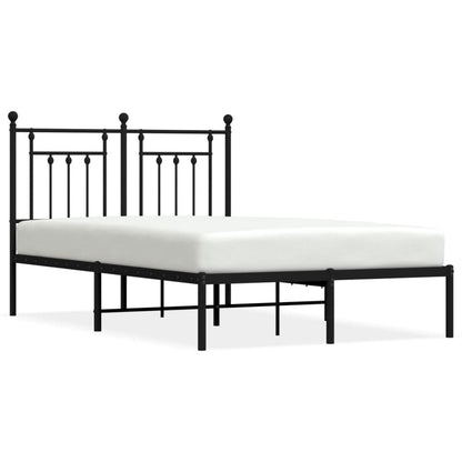 Giroletto con Testiera in Metallo Nero 120x190 cm | homemem39