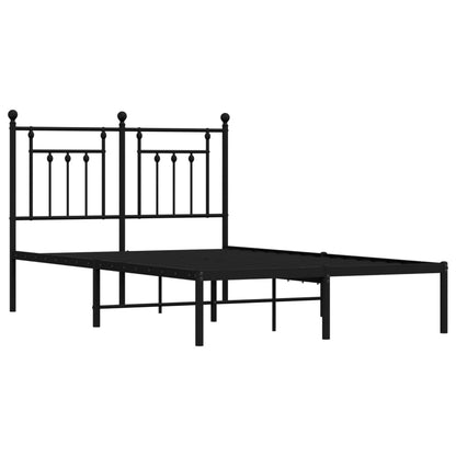 Giroletto con Testiera in Metallo Nero 120x190 cm | homemem39