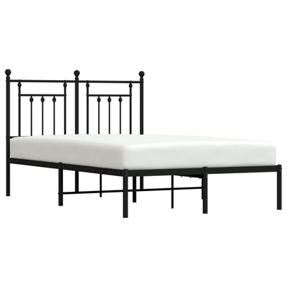 Giroletto con Testiera in Metallo Nero 120x200 cm | homemem39