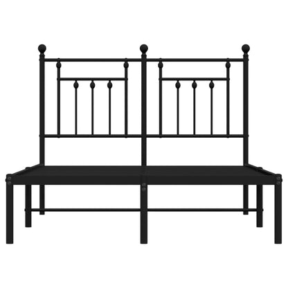 Giroletto con Testiera in Metallo Nero 120x200 cm | homemem39