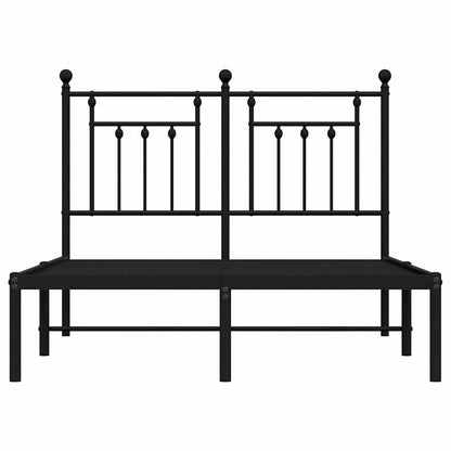 Giroletto con Testiera in Metallo Nero 135x190 cm