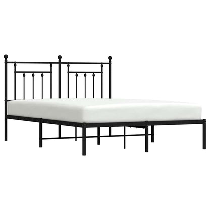Giroletto con Testiera in Metallo Nero 140x190 cm | homemem39