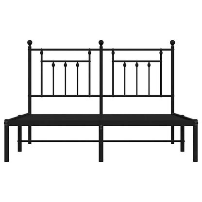 Giroletto con Testiera in Metallo Nero 140x190 cm