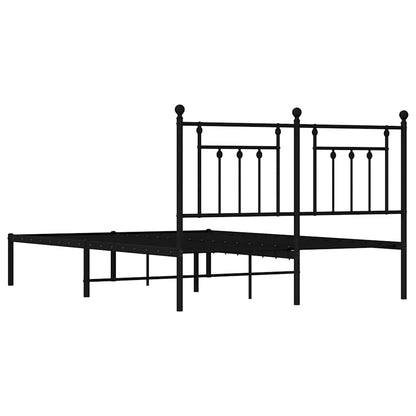 Giroletto con Testiera in Metallo Nero 140x190 cm