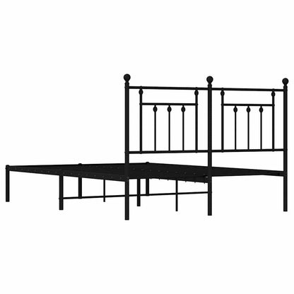 Giroletto con Testiera in Metallo Nero 150x200 cm