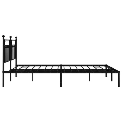 Giroletto con Testiera in Metallo Nero 200x200 cm | homemem39