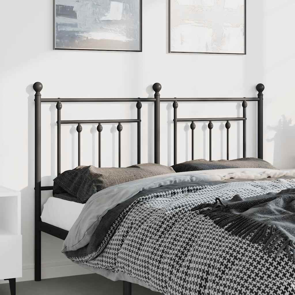 Testiera di Ricambio in Metallo Nero 135 cm | homemem39
