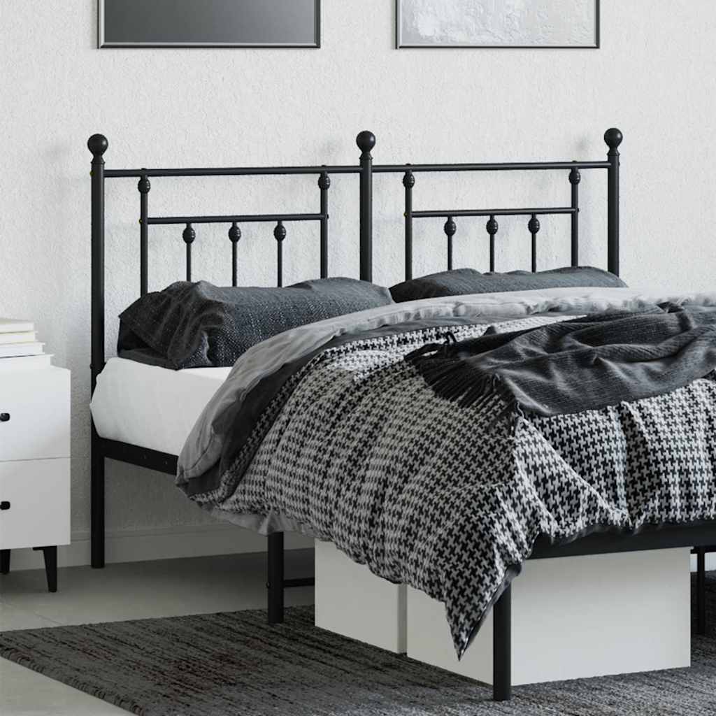 Testiera di Ricambio in Metallo Nero 140 cm - homemem39