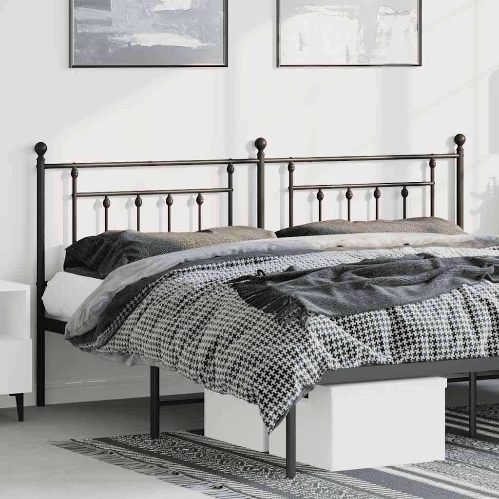 Testiera di Ricambio in Metallo Nero 193 cm | homemem39