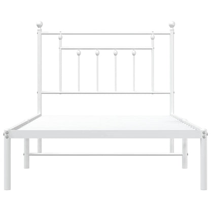 Giroletto con Testiera Metallo Bianco 100x190 cm | homemem39