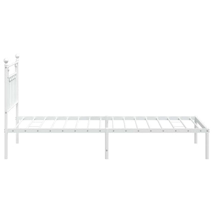 Giroletto con Testiera Metallo Bianco 100x190 cm | homemem39