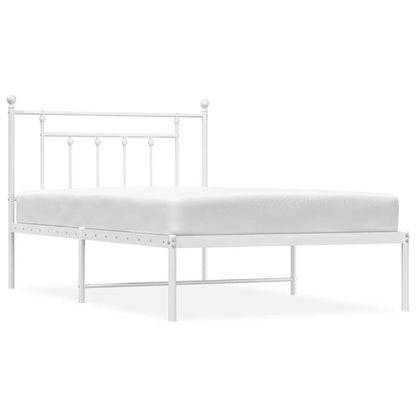 Giroletto con Testiera Metallo Bianco 100x200 cm | homemem39