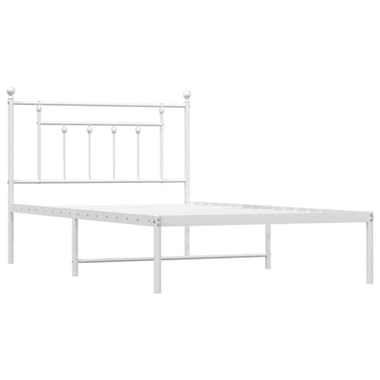 Giroletto con Testiera Metallo Bianco 107x203 cm | homemem39