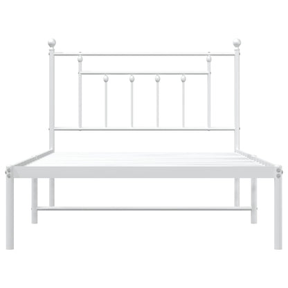 Giroletto con Testiera Metallo Bianco 107x203 cm | homemem39
