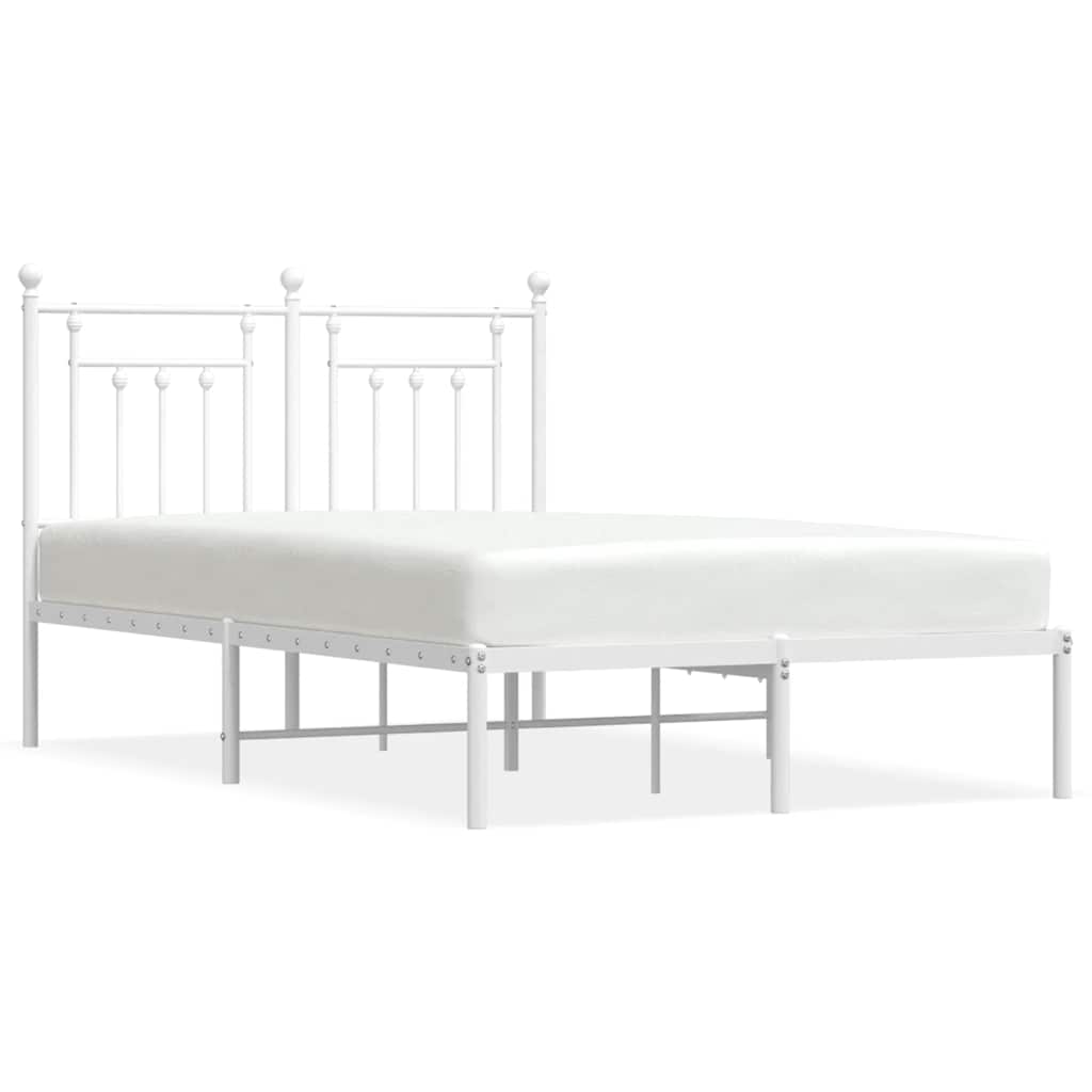 Giroletto con Testiera Metallo Bianco 120x190 cm | homemem39