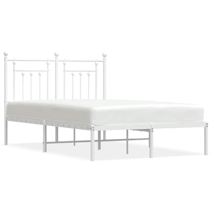 Giroletto con Testiera Metallo Bianco 120x190 cm | homemem39