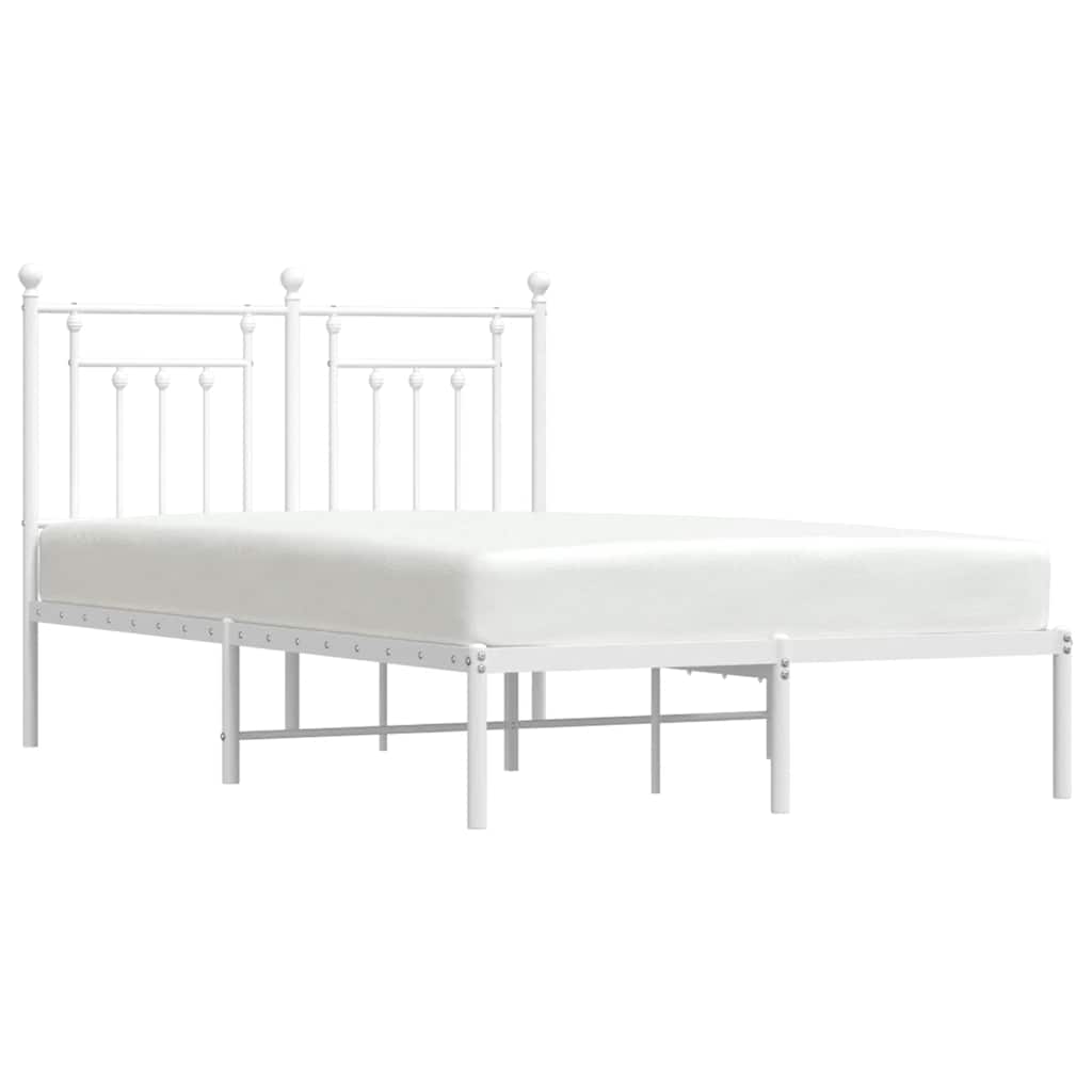 Giroletto con Testiera Metallo Bianco 120x190 cm | homemem39