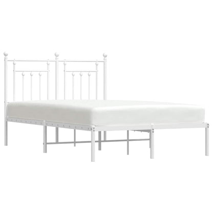 Giroletto con Testiera Metallo Bianco 120x190 cm | homemem39