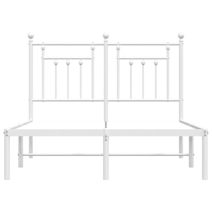 Giroletto con Testiera Metallo Bianco 120x190 cm
