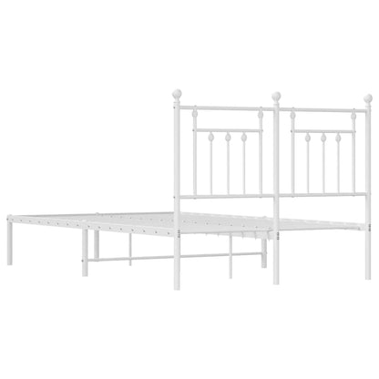 Giroletto con Testiera Metallo Bianco 120x190 cm | homemem39