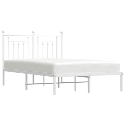 Giroletto con Testiera in Metallo Bianco 120x200 cm