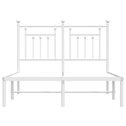 Giroletto con Testiera Metallo Bianco 135x190 cm