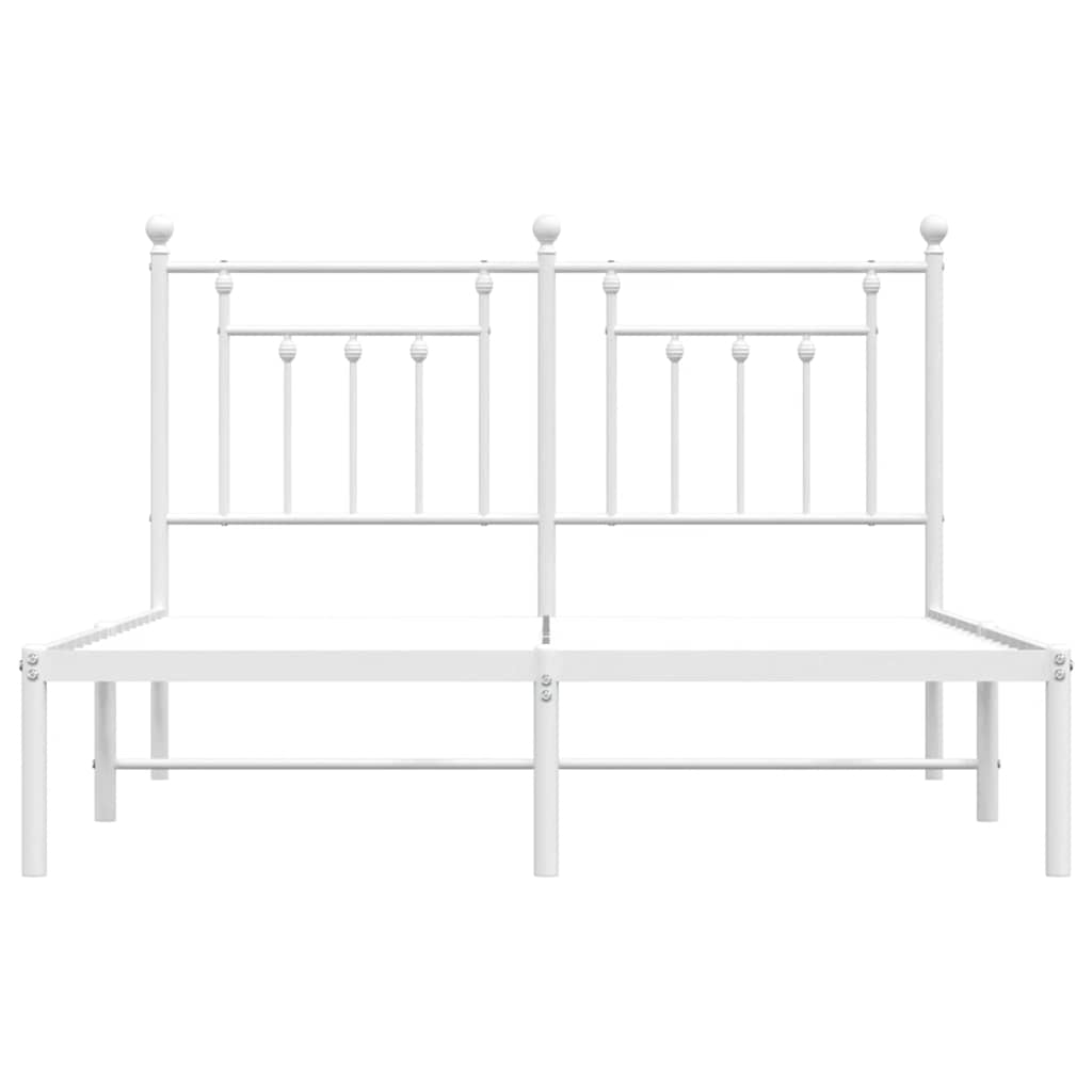 Giroletto con Testiera Metallo Bianco 140x200 cm | homemem39