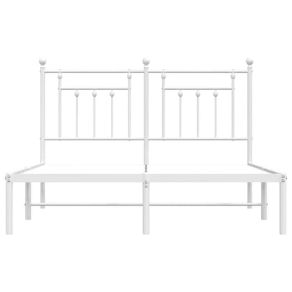 Giroletto con Testiera Metallo Bianco 140x200 cm | homemem39