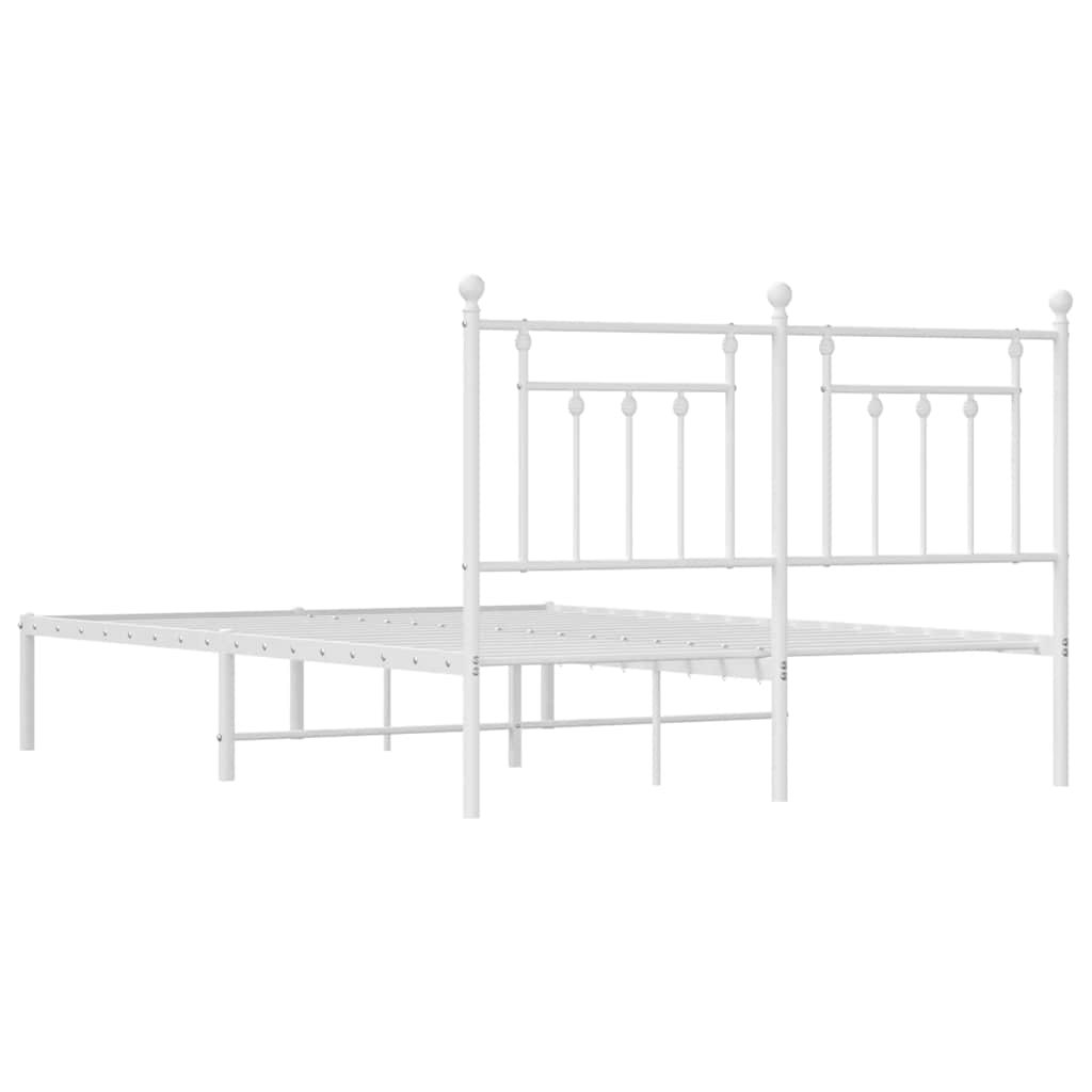 Giroletto con Testiera Metallo Bianco 140x200 cm | homemem39