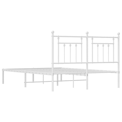 Giroletto con Testiera Metallo Bianco 140x200 cm | homemem39