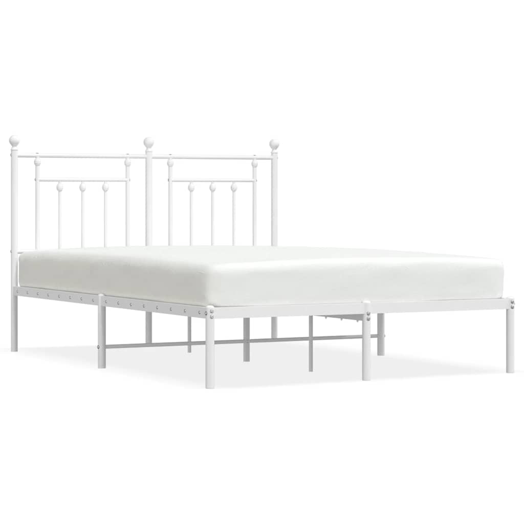 Giroletto con Testiera Metallo Bianco 150x200 cm | homemem39