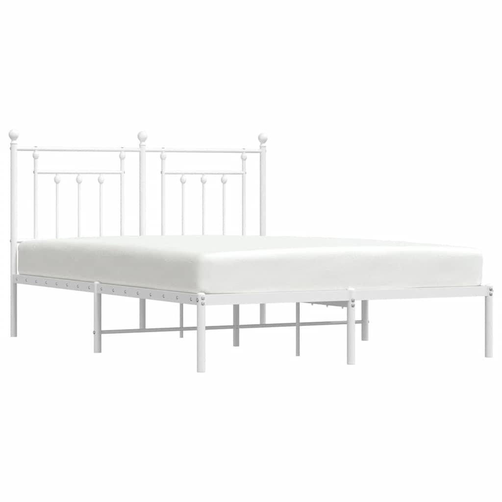 Giroletto con Testiera Metallo Bianco 150x200 cm | homemem39