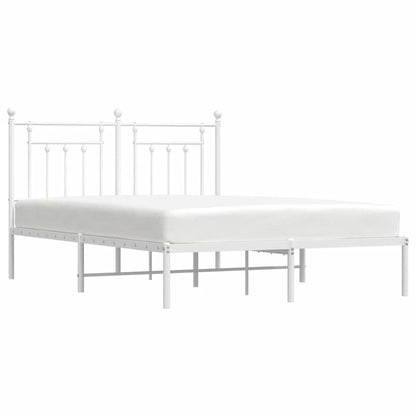 Giroletto con Testiera Metallo Bianco 150x200 cm | homemem39