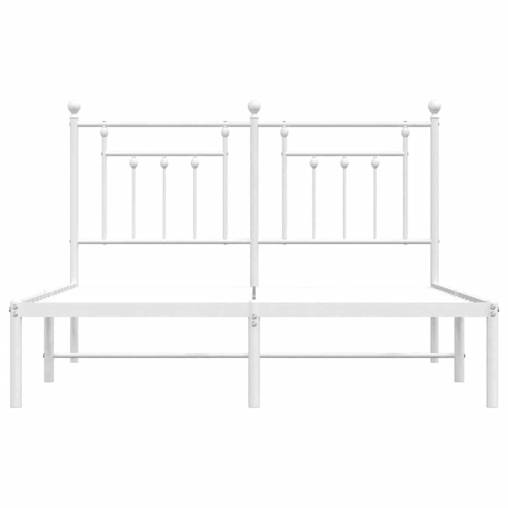 Giroletto con Testiera Metallo Bianco 150x200 cm | homemem39
