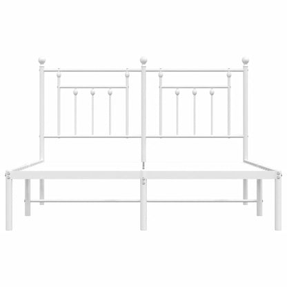 Giroletto con Testiera Metallo Bianco 150x200 cm | homemem39