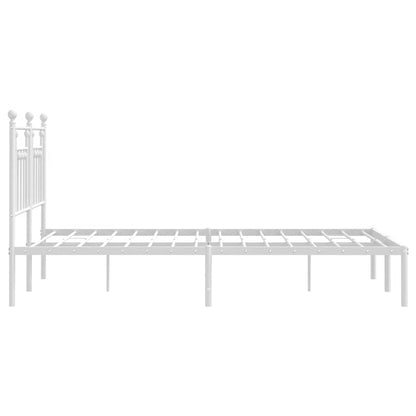 Giroletto con Testiera Metallo Bianco 150x200 cm | homemem39