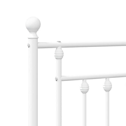 Giroletto con Testiera Metallo Bianco 150x200 cm | homemem39