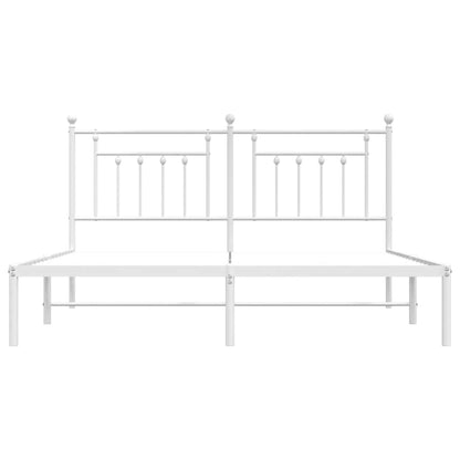 Giroletto con Testiera Metallo Bianco 180x200 cm
