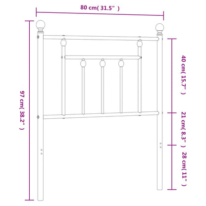 Testiera di Ricambio in Metallo Bianco 75 cm | homemem39