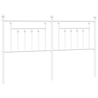 Testiera in Metallo Bianco 160 cm - homemem39