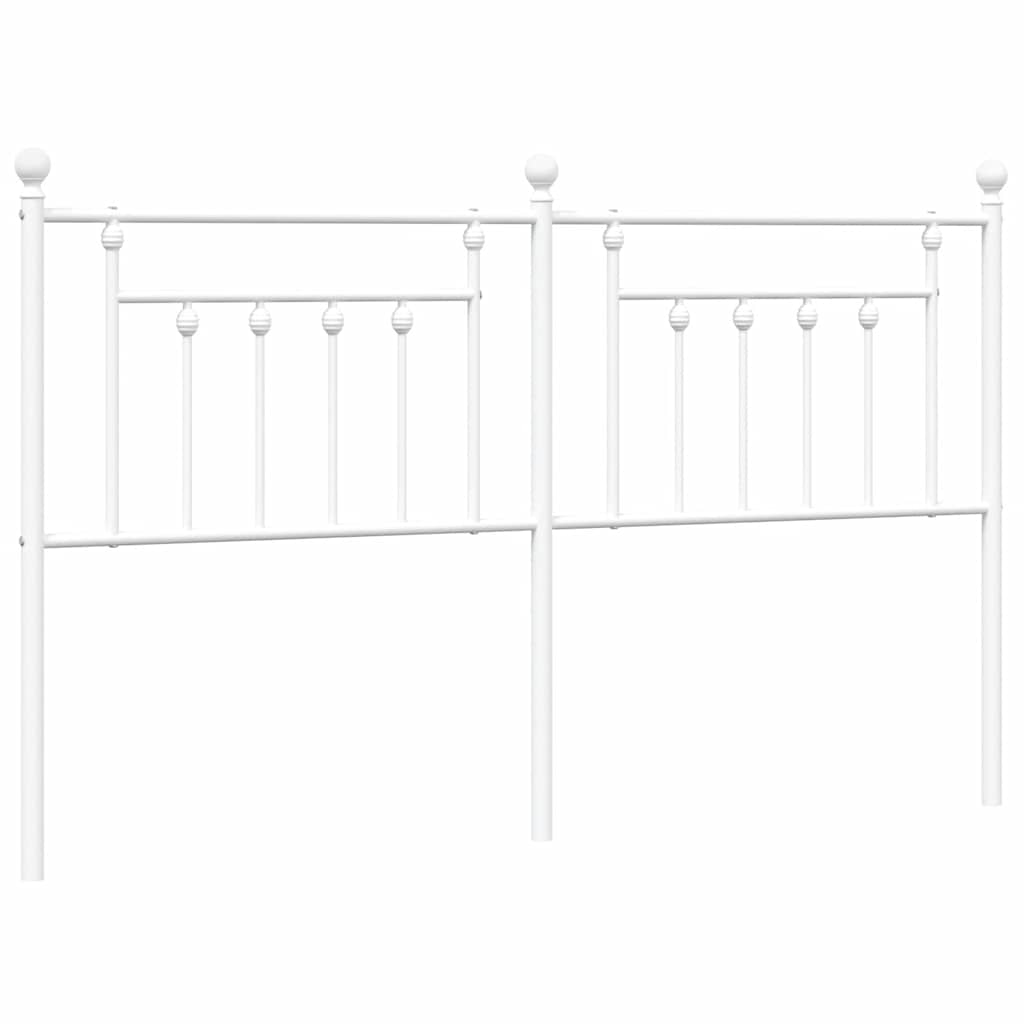 Testiera in Metallo Bianco 180 cm - homemem39