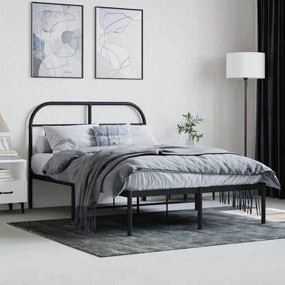 Giroletto con Testiera in Metallo Nero 120x190 cm