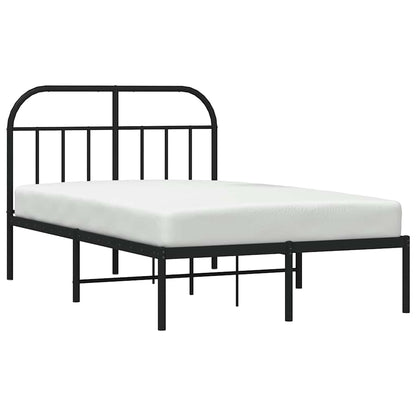 Giroletto con Testiera in Metallo Nero 120x190 cm