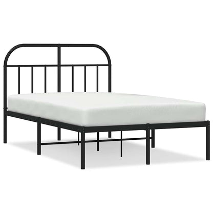Giroletto con Testiera in Metallo Nero 120x200 cm | homemem39