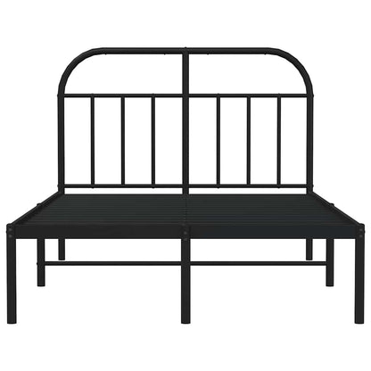 Giroletto con Testiera in Metallo Nero 120x200 cm | homemem39