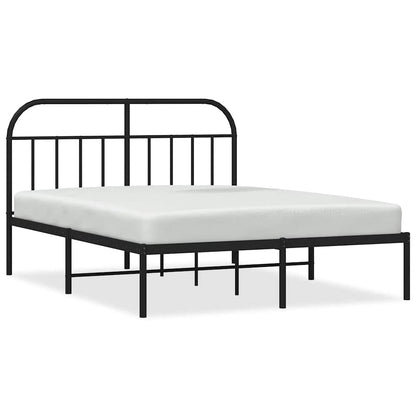 Giroletto con Testiera in Metallo Nero 135x190 cm | homemem39