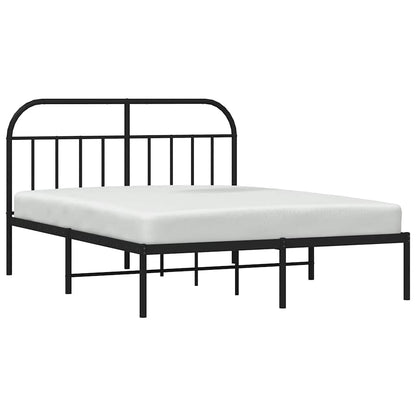 Giroletto con Testiera in Metallo Nero 135x190 cm | homemem39